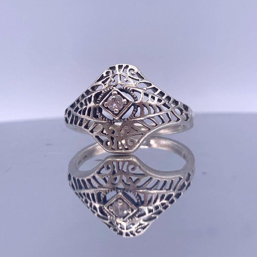 Vintage Sterling Silver Open-Work Ring